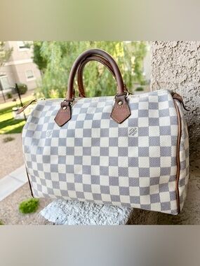 Louis Vuitton Speedy 30 Damier Azur Bag